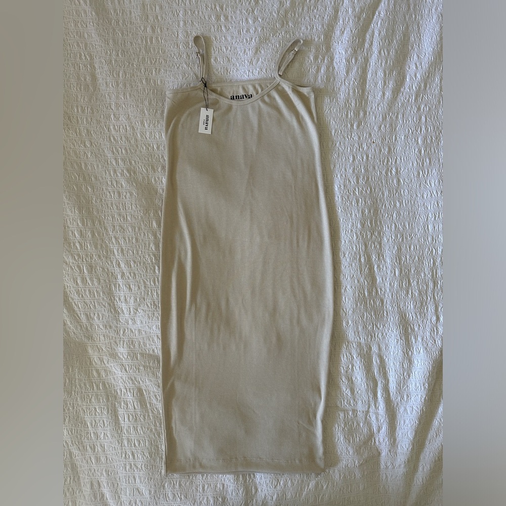 NWT! Anava Paris Ribbed Slip Dress